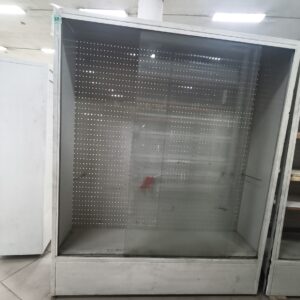 Vitrina Metálica con Frente de Vidrio y Fondo Perforado